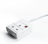 Status 1 Socket 5m Extension Lead White Power Cable with Neon Indicator 13A view 3