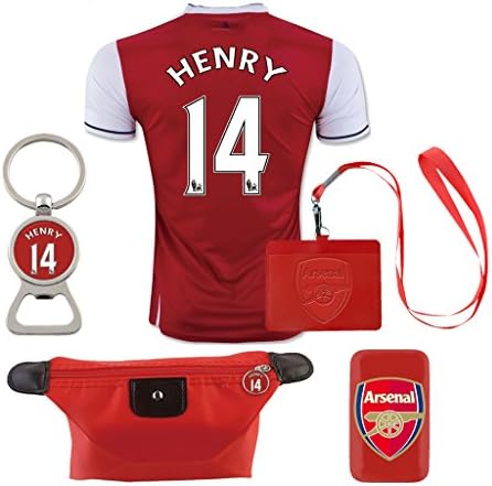 #14 Henry (6 in 1 Combo) Arsenal F.C. Home Match Adult Soccer Jersey 2016-2017