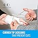 Coco’s Closet Safety Hair Scissors – Stainless Steel Blunt Tip Scissor for Hair Cutting – Professional Grooming for Eyebrows, Nose, Moustache, Beard (Curved Tip)