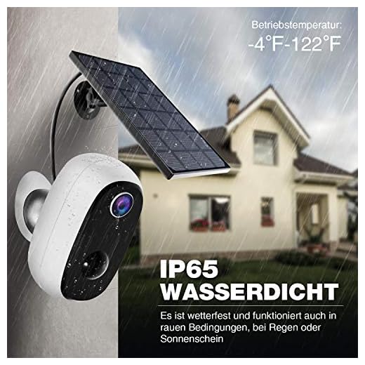 Zeetopin Überwachungskamera Akku mit Solarpanel,1080P Kabellos WLAN Kamera Akku Outdoor mit PIR
