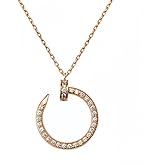 Necirhuk 18K Gold Plated Couple Necklace, Elegant Stud Design, Fashionable Valentine's Day Jewelry Gift, Elegant Gold Nail Necklace For Women Father's body