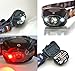 Ultra-Bright LED Headlamp Flashlight Plus Hard Case for Running, Camping, Hiking. White-Red-Strobe Lights with Dimmer, only 3.2oz, Waterproof IPX 4 with 3 Energizer AAA Batteries