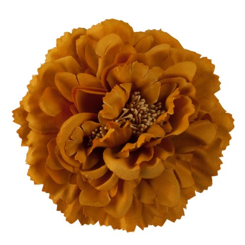 Multi Petal Flower with Pin and Clip - Mustard OSFM