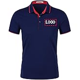 Personalized Men Polo Shirts Customized Casual Slim Fit Collar Shirt Work Shirt