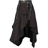 BPURB Women's Gothic Steampunk Skirt Asymmetrical Victorian High Low Skirts