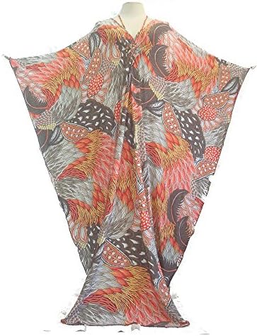 The Sisters Women's Colorful Hippie Boho Bat Wing Solid Kimono Kaftan Long Maxi Dress 2X 3X 4X