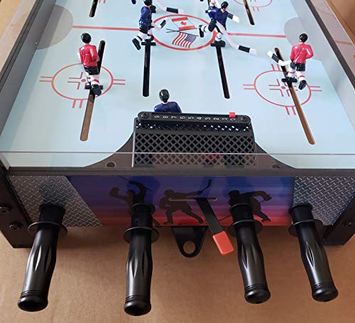 ManCave Games 28" Table Hockey Game. Head-to-Head Rod Hockey Action for All Ages. Superior Game Play with Durable ABS rods That Glide smoothly & Don't Bend. - Thumbnail 3