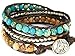 Horse Lovers Equestrian Bracelet Jasper Bead Wrap (Teal)