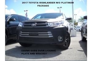 LEBRASINC Lebra 2 Piece Front End Cover Black - Car Mask Bra - Fits - Toyota Highlander - 2017-2018 Models Without Platinum Package 17-18