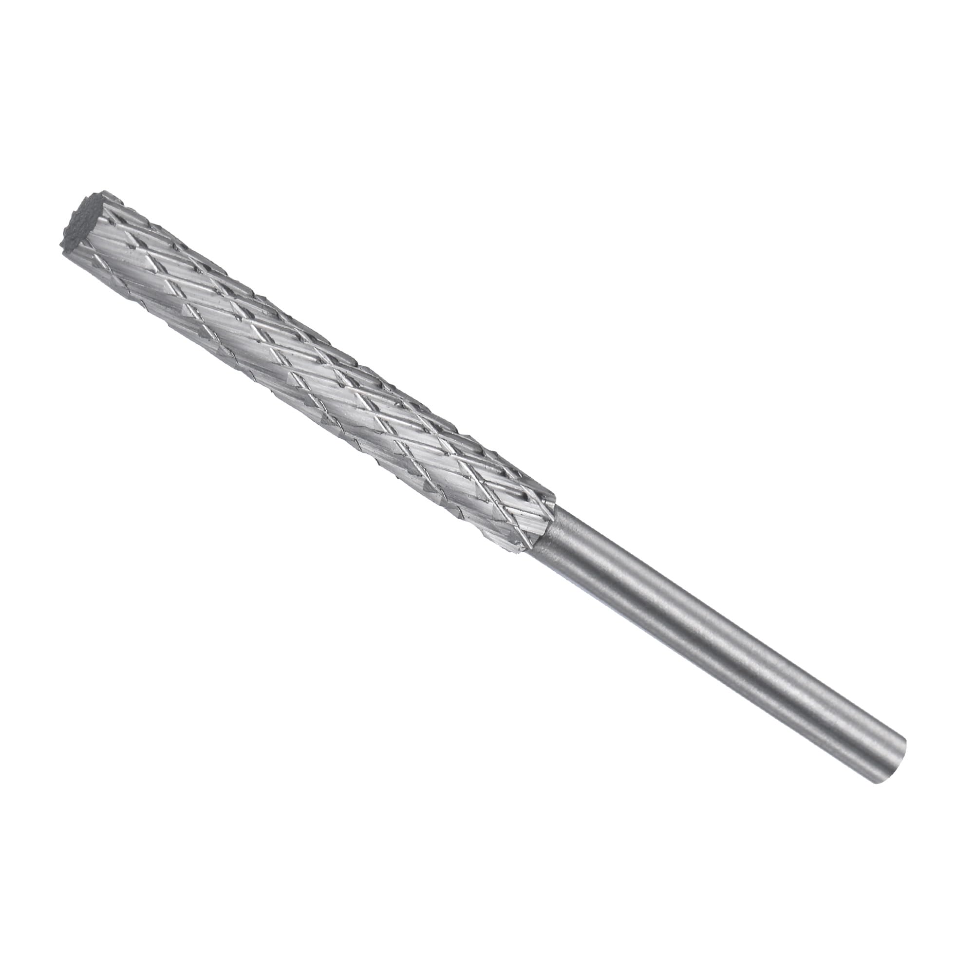 CoCud Tungsten Carbide Rotary Burrs File, 3mm Shank 4mm Dia, Double Cut Cylinder Shape Rotary Burrs Tool - (Applications: for Metal Carving)