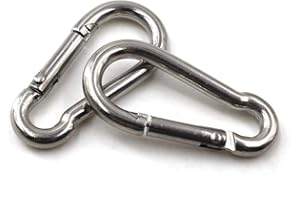FLOMORE Spring Snap Hook 304 Stainless Steel Climbing Carabiner Clip Heavy Duty Link Hook Keychain