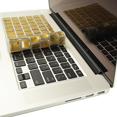 TOP CASE - Metallic Keyboard Silicone Cover Skin Compatible with Old Generation MacBook Pro 13