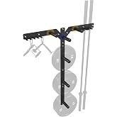Mikolo Weight Plate Storage Rack, Wall Mounted Weight Plate Holder, Bumper Plate Storage for Home Gym, Fit 1" and 2" Plates