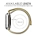 MoKo Apple Watch Band, Milanese Loop Stainless Steel Bracelet Smart Watch Strap for iWatch 42mm All Models with Unique Magnet Lock, No Buckle Needed (Not Fit iWatch 38mm Version 2015) – Gold