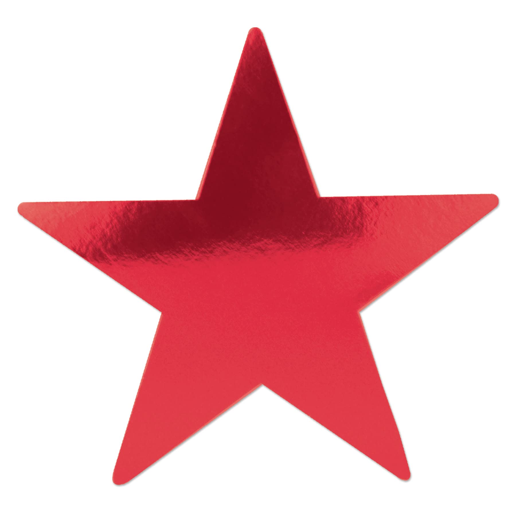 Beistle 72-Pack Foil Red Star Cutouts, Patriotic Party Decorations for Festive Occasions & Celebrations, Starry Theme Decor for Wall & Table, 5”
