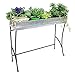 Achla Designs WT-04 Trestle, Large Metal windowsill Plant Stand Indoor Outdoor with Removable Tray, Black and Galvanized Steelthumb 1