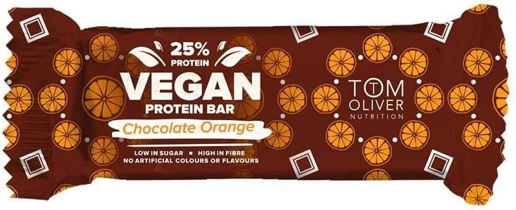 Tom Oliver Nutrition | Vegan Chocolate Orange Bar 55g | 3 x 55g (UK)