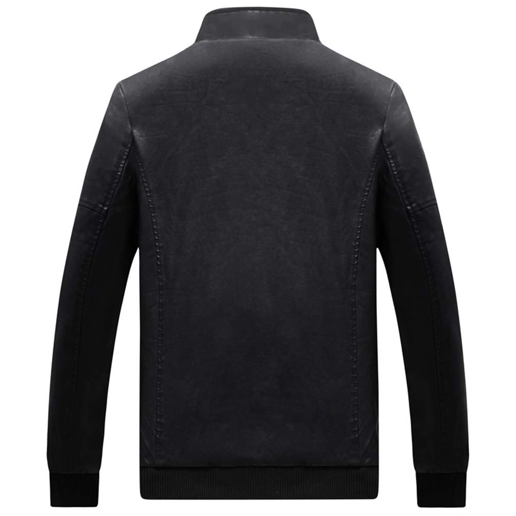 Yuandiann Homme Automne Hiver Casual Grande Taille Blouson Simili Cuir Veste Doublure De Velours Col Debout Bomber Veste Coupe Vent Impermeable Chaud Poche Zippee Pu Manteau Homme Manteaux Et Blousons Okey Marketing