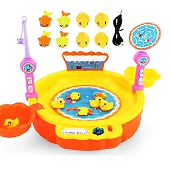 Toys Bhoomi 2 in 1 Colorful Magnetic Fishing Game Toy with The Music & Light for Kids Boys and Girls - Learn to Fish (Assorted Color)