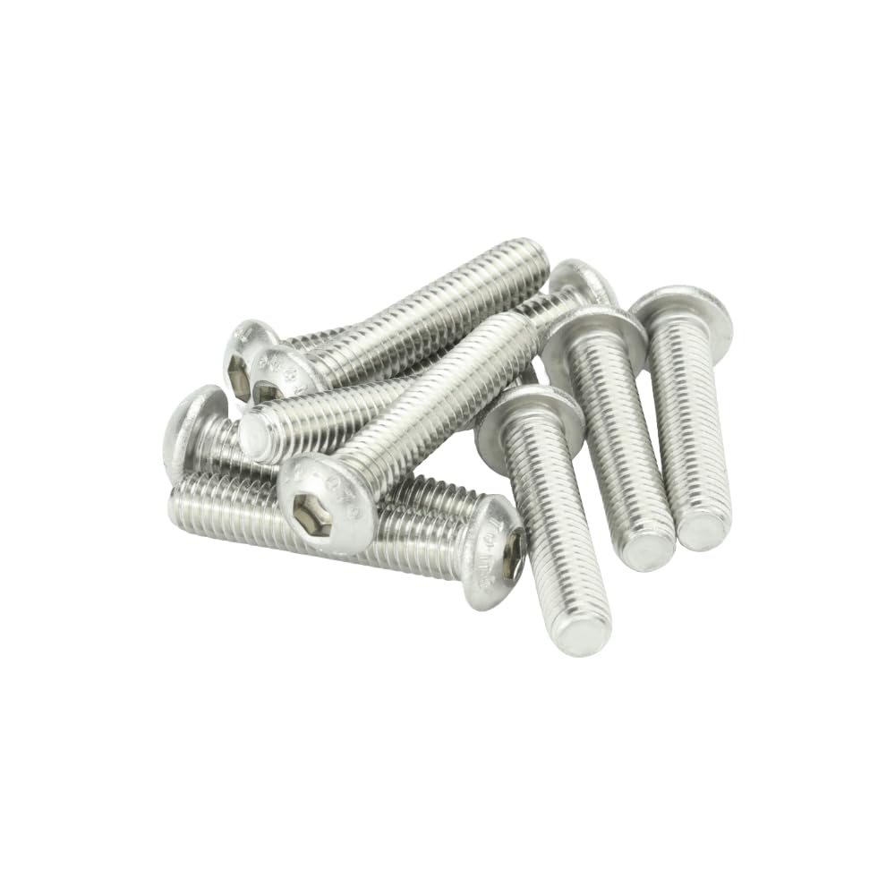 M6 (6mm x 35mm) Hex Socket Button Head Screws - BZP Steel (Pack of 20)