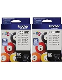 Brother lc201bk Standard Yield Cartucho de tinta bwhmqn, 2 Pack (Negro)