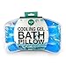 Spa Life Non-Slip Cooling Gel Bath Pillow with Suction Cups, Supports Neck and Shoulders