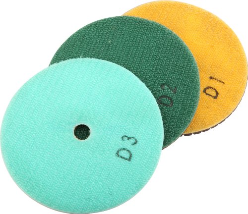 4" 3-Step Dry/Wet Diamond Polishing Pads Set of 3 PCS for Granite Polish/Concrete Polisher - Thumbnail 2