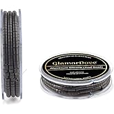 GlamorDove Hair Extension Beads 5mm 1000pcs/Roll Pre-Loaded Micro Ring Beads for Sewing in Extensions Feather Extensions Tubes Silicone Lined Micro Rings Links Beads
