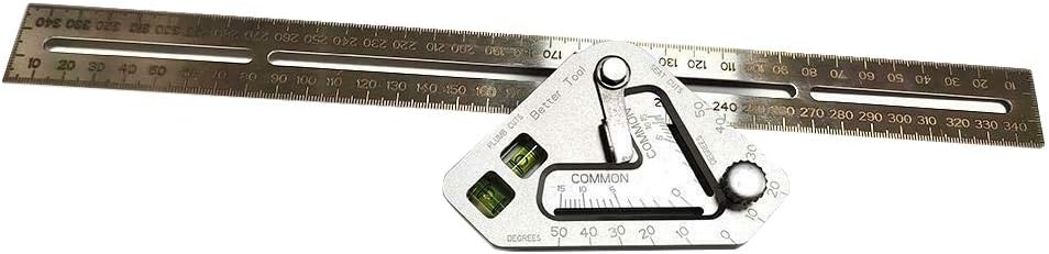 Forart Compact Carpentry Square Layout Tool for Roof & DIY Carpenters, Multipurpose Tool, Quality Accurate Angle Measure for Carpentry, Tile and Fabric Cutting