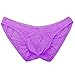Summer Code Men's Sexy Bikini Brief Elastic Silky Ruched Back Underwear Swimwear Purple