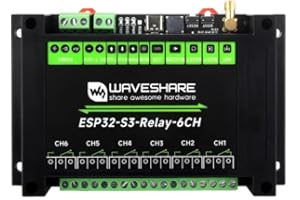 Industrial 6-Channel ESP32-S3 WI-FI Relay Module, Supports WI-FI/BLE / RS485 Control, Onboard RS485 / Pico HAT Interfaces, wi