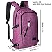 Yorepek College Backpack, Laptop Bag with Headphone Port and USB Charger Ports, Slim Anti Theft Travel Bag for School Students, Fits up to 17 Inch Laptop / Computer, Purple