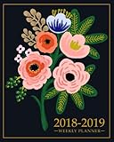 2018-2019 Academic Planner Weekly And Monthly: Calendar Schedule Organizer and Journal Notebook With Inspirational Quotes And Floral Bouquet Lettering Cover (August 2018 through July 2019) by Pretty Simple Planners