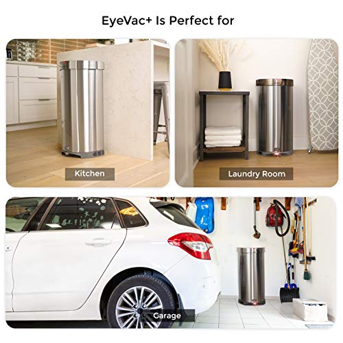EyeVac+ 2in1 Touchless Trash Can & Vacuum 13 Gallon Stainless Steel