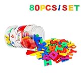 GEYIIE Toddler Toy Aphabet Magnetic Letters Numbers and Symbols Educational Toys and Teaching Aid for Preschool Kids 80 PCS
