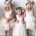 Toddler Baby Flower Girls Princess Tulle Dress Lace Backless Tutu A-line Beaded Party Dresses