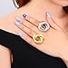 Mytys Stainless Steel Cocktail Rings Interlocked Ring for Women Girl Men Boy Matte Brushed Comfort Fit