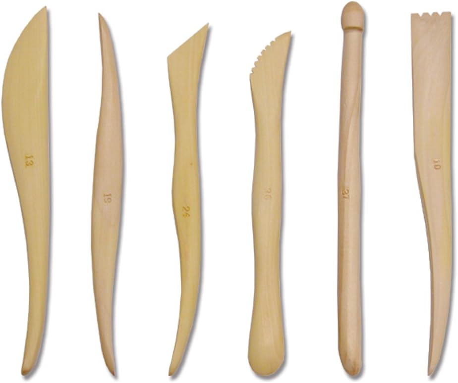 Royal & Langnickel RSET-POT6 6 inch Wooden Sculpting (6 Piece)