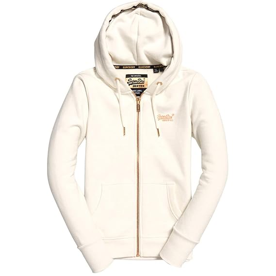 Superdry Damen Orange Label Elite Lite Ziphood Kapuzenpullover