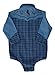 Baby Toddler Western Blue Plaid Cowboy Bodysuit Shirt (0-6 Months)