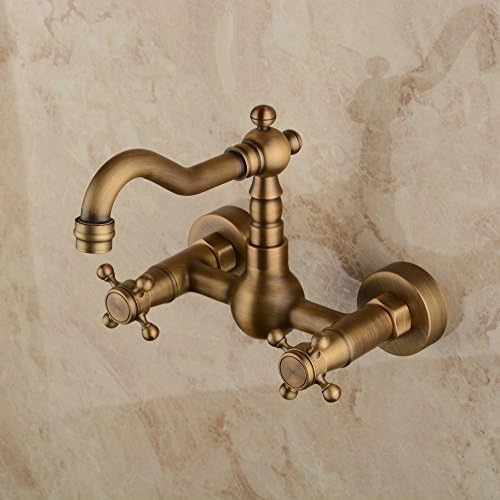 Hiendure® Wall Mounted Solid Brass Kitchen Mixer Tap Inspired Bathroom