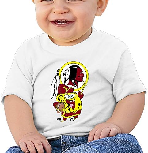 Huma Washington Sponge Bob Redskin Infant Comfortable T-shirt White 18 Months
