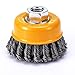HOYIN Wire Cup Brush-2 Piece Grinder Brush Kit- Twist Knotted