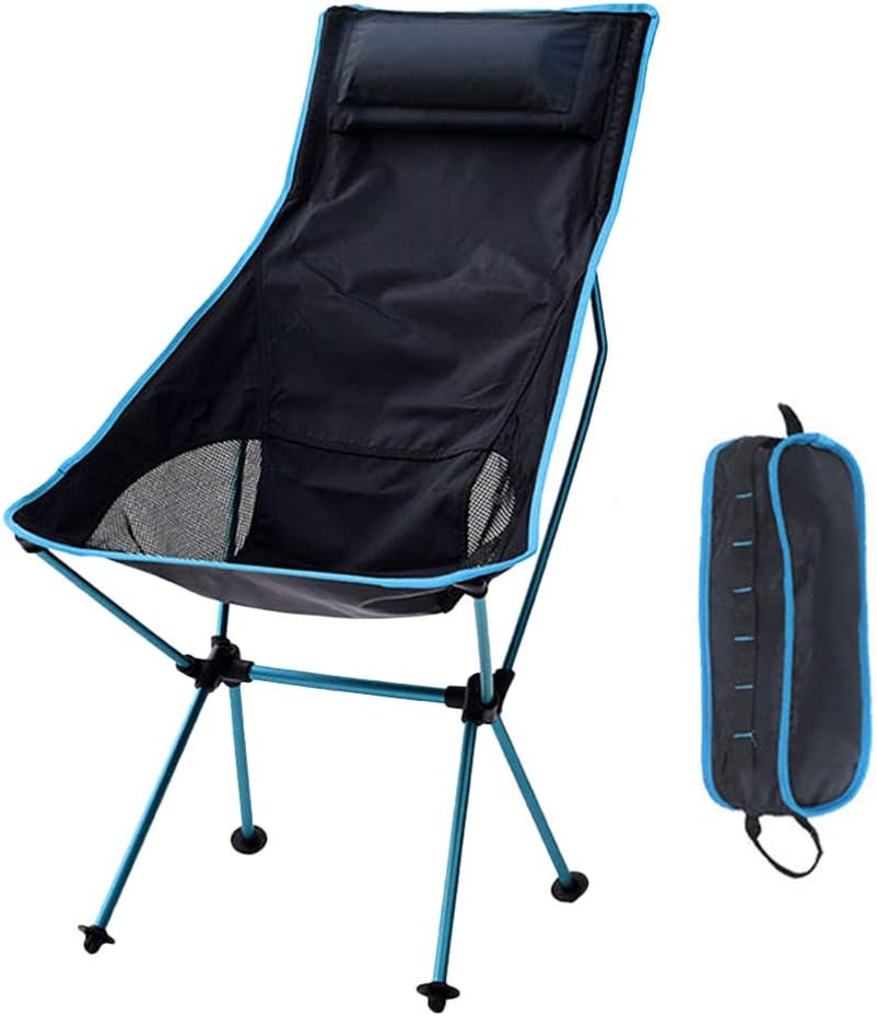 SOIMISS Portable Folding Chair Outdoor Backpacking Chair with Storage
