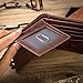 Lositto 2 ID Window RFID Wallet for Men, Bifold Wallet, Sleek and Stylish Gift for Men, Multi Card Extra Capacity Travel Wallet (Large, Chocolate Brown-Distressed full grain leather)