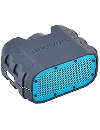 Altavoz portátil con Bluetooth inalámbrico Braven BRV 1, 12 horas, impermeable, cargador de batería externa de 1400 mAh integrado, color negro negro Negro  turquesa