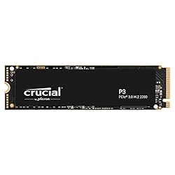 Crucial P3 500GB PCIe Gen3 3D NAND NVMe M.2 SSD, up
