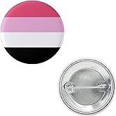 Reciprosexual Pride Flag Pin 1.5” Round Circle Shape Metal Button Pin Badge Pinback 1.5 inch Pin 38 mm 3.8 cm
