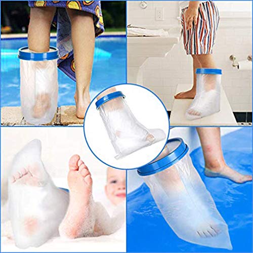 Waterproof Cast Cover for Shower & Bath, Reusable Adult Kid Hand Arm Foot Knee Keeps Casts & Bandages Dry Full Watertight Protection (Kid Foot)