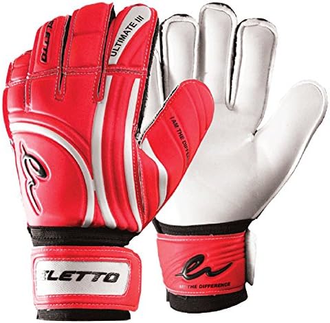 Eletto Ultimate 3 Flat Goalkeeper Gloves (Fluoro Red / Black, 7)